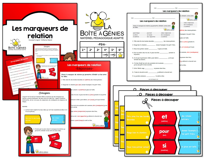 Marqueurs de relation - phrase et texte